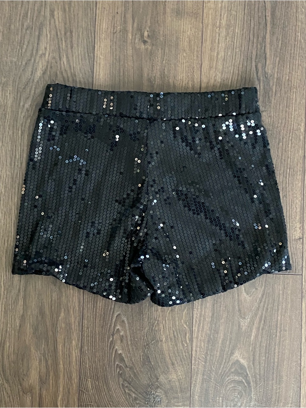 Spirit Black Sequin High-Waist Women’s Shorts